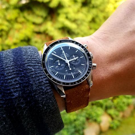 omega speedmaster reduced leather strap|omega speedmaster leather strap price.